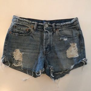 BDG Mid-Rise Tomgirl Denim Shorts